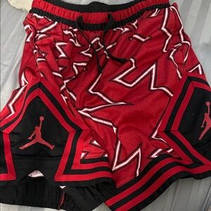 Jordan Men's Athletic Shorts in Red and Black